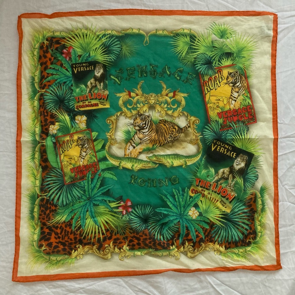 Versace Cotton Scarf Handkerchief